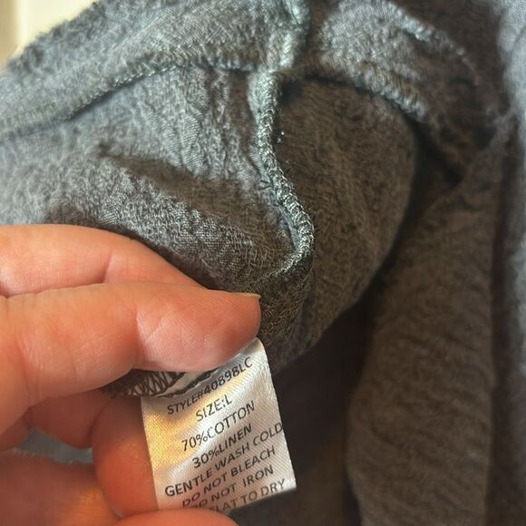 Neuflora women’s large linen blend textured tank top casual capsule sustainable - Picture 5 of 5